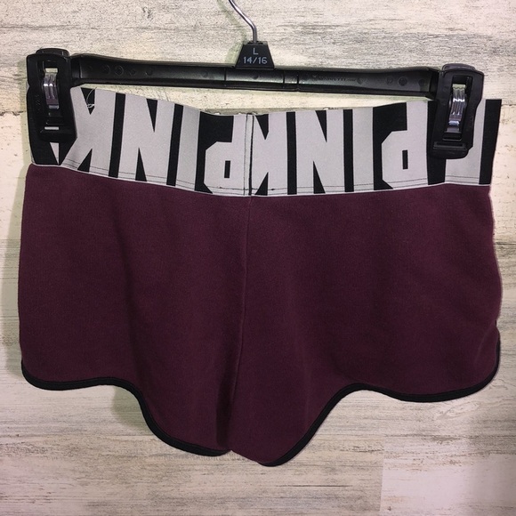 Pink Victoria’s Secret maroon/black booty shorts size XS summer lounge comfy​​ - Picture 4 of 4